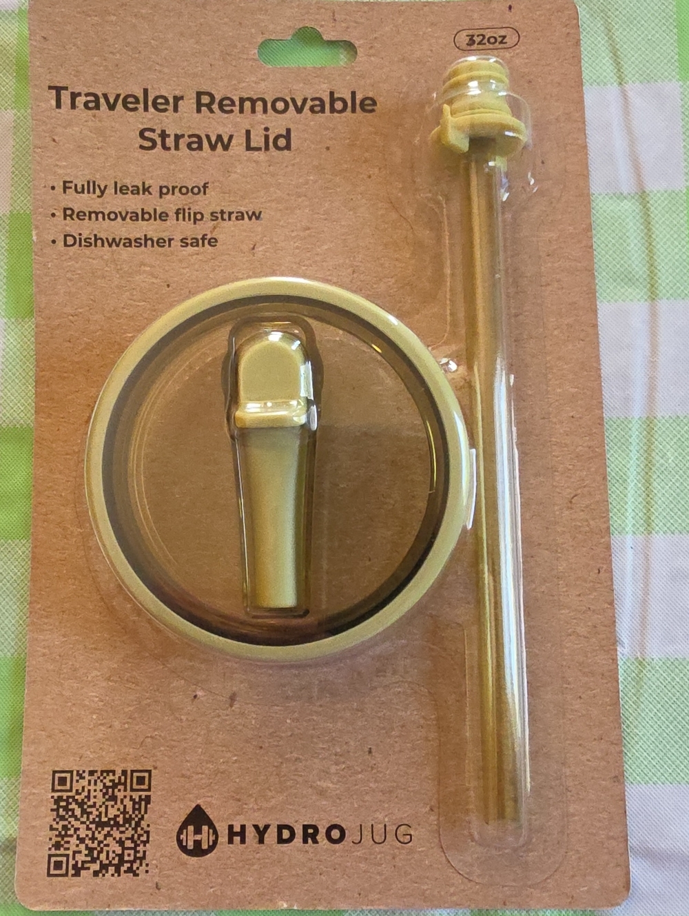HydroJug 32 oz Traveler Removable Straw Lid - Olive